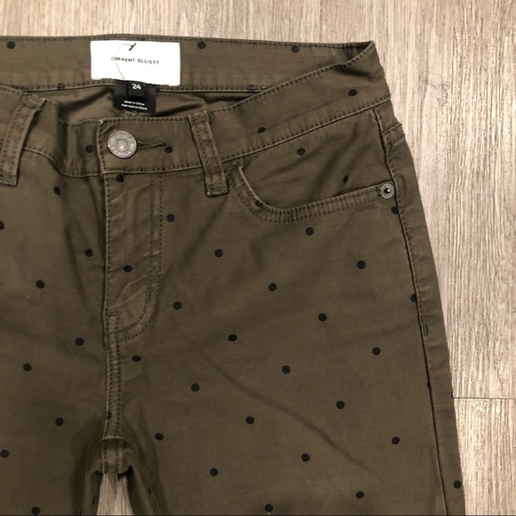 CURRENT ELLIOTT The Easy Stiletto Polka Dot Jeans Size 24 - Picture 4 of 8